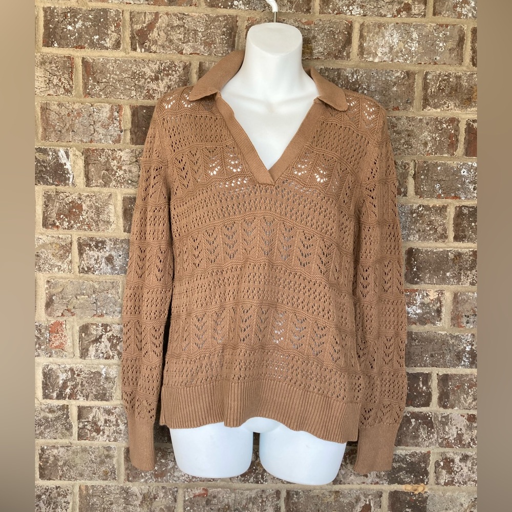 Nwt The Gap Crocheted Collared Sweater Size Small Retails $54.99